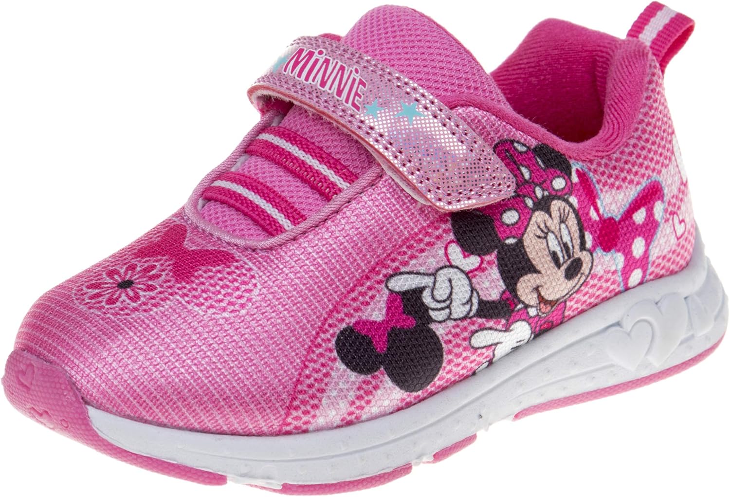 disney 迪士尼女童米妮运动鞋,粉色,9 码幼儿